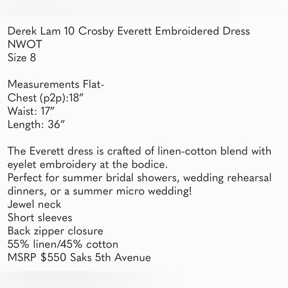 Derek Lam 10 Crosby Everett Embroidered Dress - Picture 12 of 12